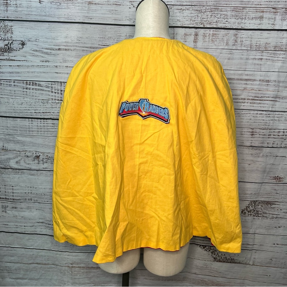 Power Rangers Reversible Cape Red Yellow One size Handmade - Picture 4 of 13
